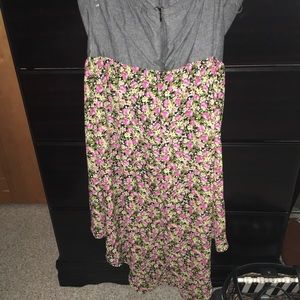 A gray and floral sun dress